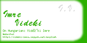 imre videki business card